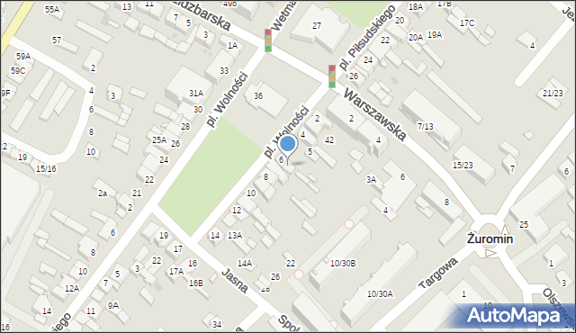 Żuromin, Plac Wolności, 7A, mapa Żuromin