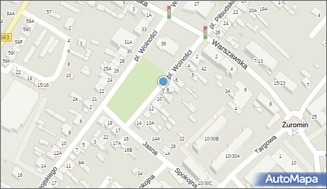 Żuromin, Plac Wolności, 9, mapa Żuromin