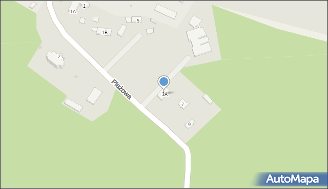 Zwierzyniec, Plażowa, 3A, mapa Zwierzyniec