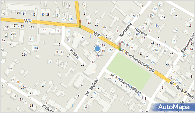 Zwoleń, Plac Kochanowskiego Jana, 14, mapa Zwoleń