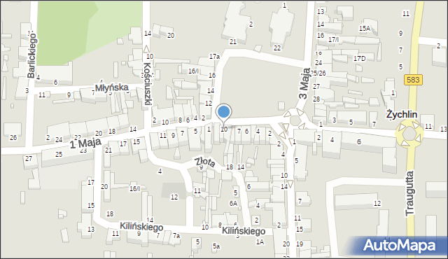 Żychlin, Plac 29 Listopada, 10, mapa Żychlin
