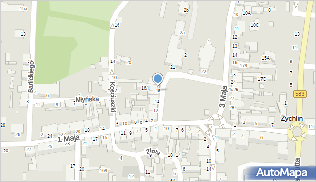 Żychlin, Plac 29 Listopada, 16, mapa Żychlin