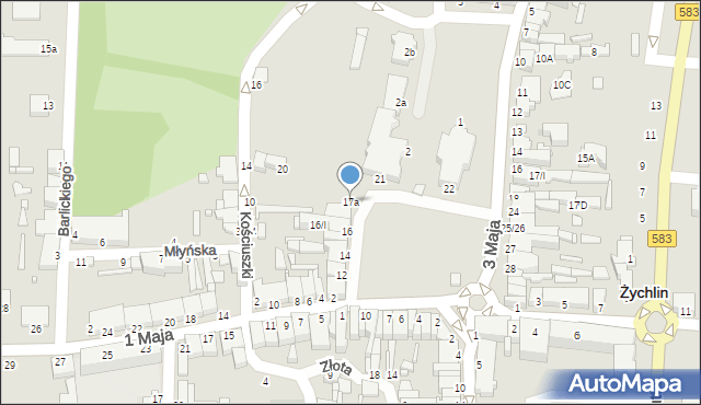 Żychlin, Plac 29 Listopada, 17a, mapa Żychlin