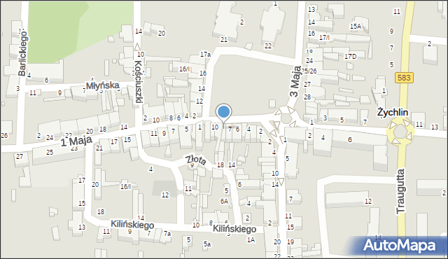 Żychlin, Plac 29 Listopada, 8, mapa Żychlin