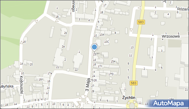 Żychlin, Plac Jana Pawła II, 13, mapa Żychlin