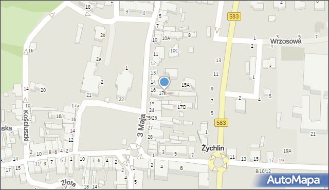 Żychlin, Plac Jana Pawła II, 17A, mapa Żychlin
