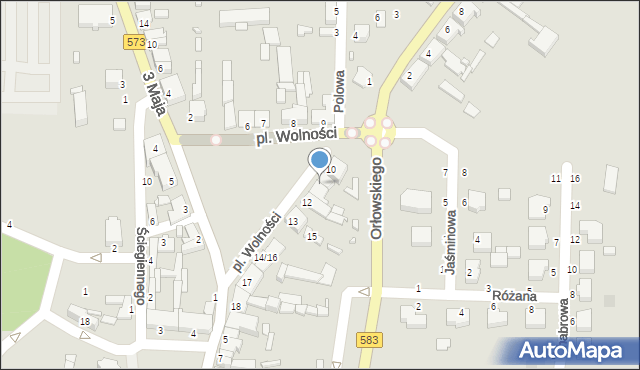 Żychlin, Plac Wolności, 11, mapa Żychlin