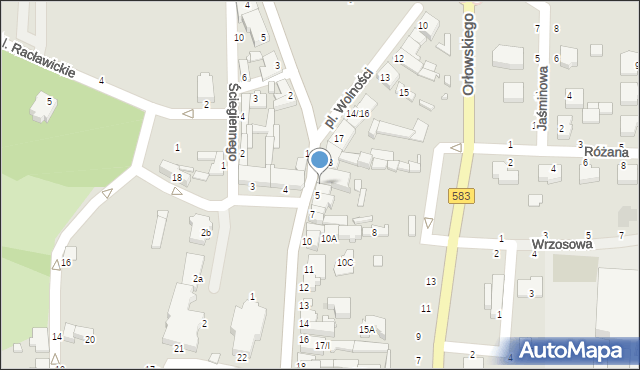 Żychlin, Plac Wolności, 19, mapa Żychlin