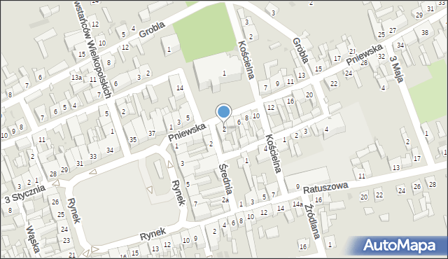 Lwówek, Pniewska, 2, mapa Lwówek