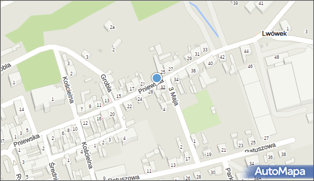 Lwówek, Pniewska, 30, mapa Lwówek