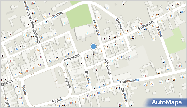 Lwówek, Pniewska, 6, mapa Lwówek