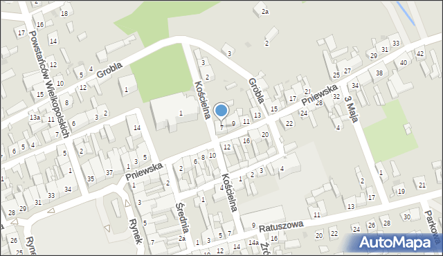 Lwówek, Pniewska, 7, mapa Lwówek