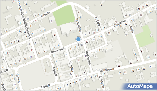 Lwówek, Pniewska, 8, mapa Lwówek