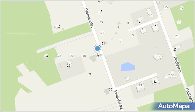 Mikołeska, Pniowiecka, 16, mapa Mikołeska