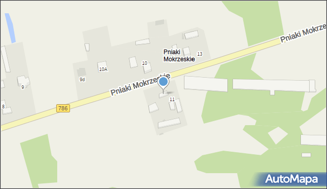 Mokrzesz, Pniaki Mokrzeskie, 11A, mapa Mokrzesz