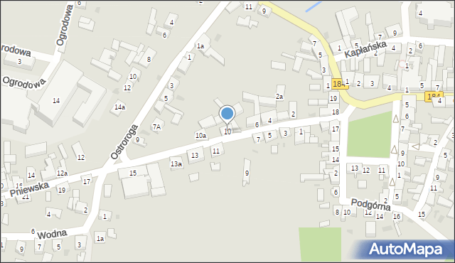 Ostroróg, Pniewska, 10, mapa Ostroróg