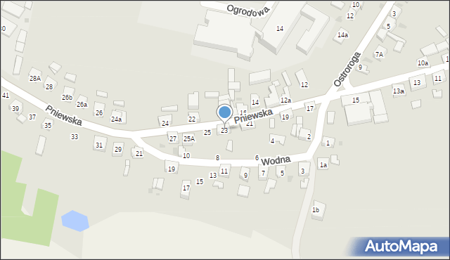 Ostroróg, Pniewska, 23, mapa Ostroróg