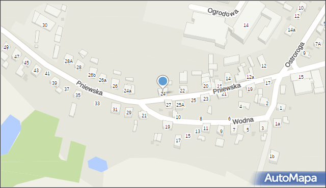Ostroróg, Pniewska, 24, mapa Ostroróg