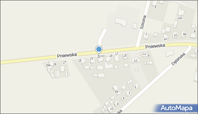 Otorowo, Pniewska, 21, mapa Otorowo