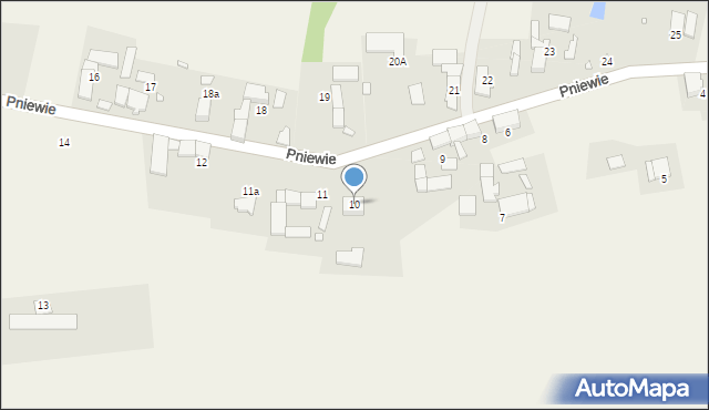 Pniewie, Pniewie, 10, mapa Pniewie