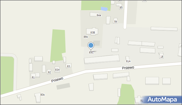 Pniewo, Pniewo, 83C, mapa Pniewo