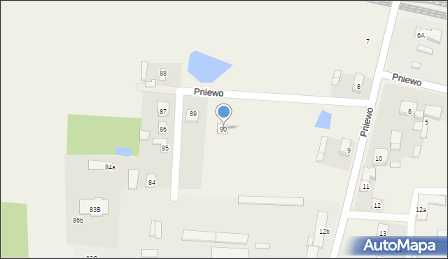 Pniewo, Pniewo, 90, mapa Pniewo