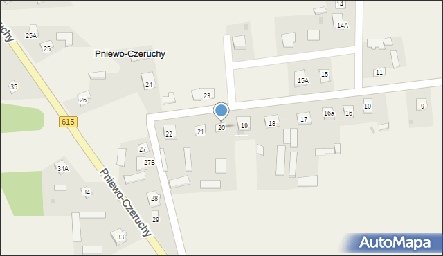 Pniewo-Czeruchy, Pniewo-Czeruchy, 20, mapa Pniewo-Czeruchy