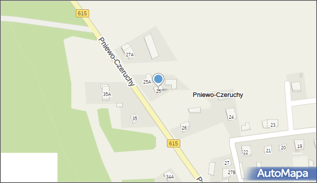 Pniewo-Czeruchy, Pniewo-Czeruchy, 25, mapa Pniewo-Czeruchy
