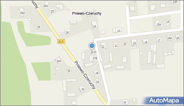 Pniewo-Czeruchy, Pniewo-Czeruchy, 27, mapa Pniewo-Czeruchy