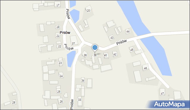 Pniów, Pniów, 38, mapa Pniów