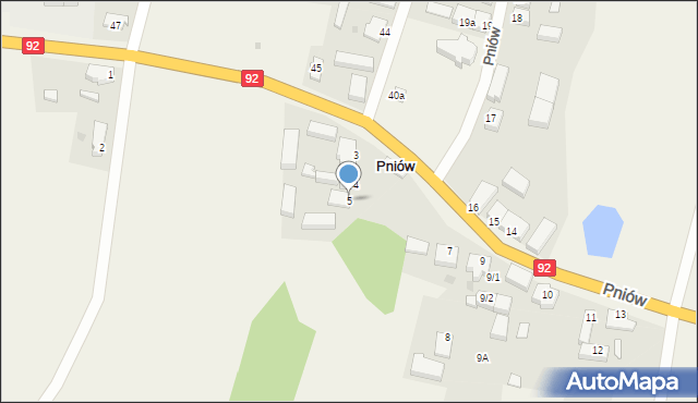 Pniów, Pniów, 5, mapa Pniów