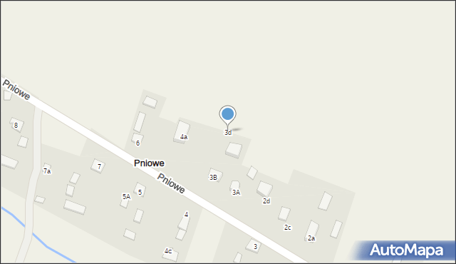 Pniowe, Pniowe, 3d, mapa Pniowe