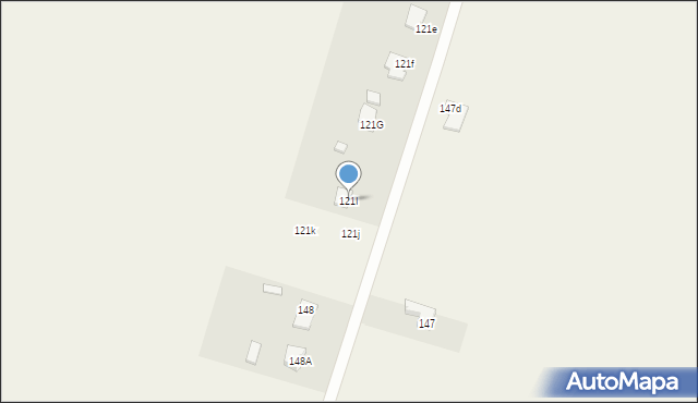 Pniówek, Pniówek, 121I, mapa Pniówek