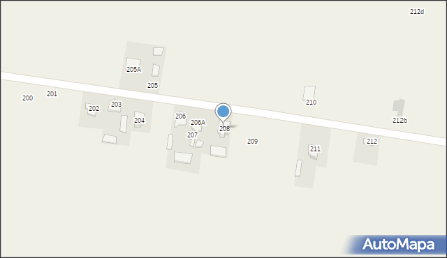 Pniówek, Pniówek, 208, mapa Pniówek