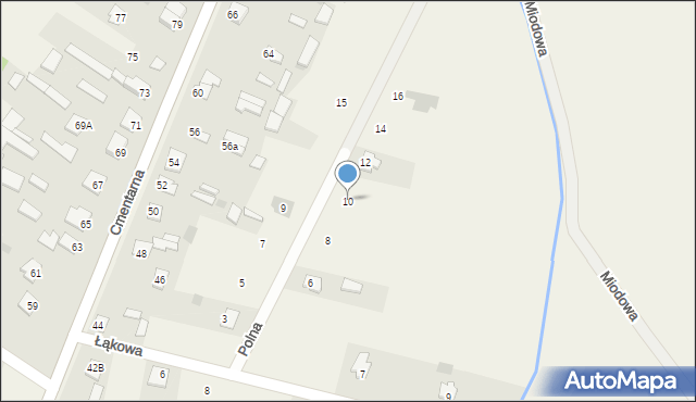 Adamów, Polna, 10, mapa Adamów