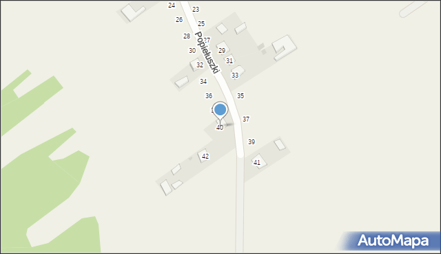Adamów, Popiełuszki Jerzego, bł. ks., 40, mapa Adamów