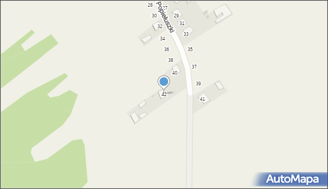 Adamów, Popiełuszki Jerzego, bł. ks., 42, mapa Adamów