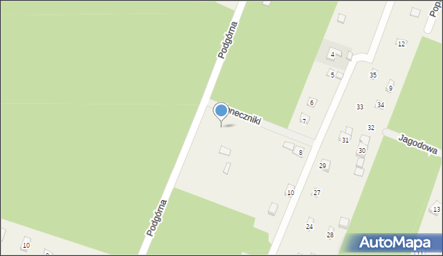 Adamów-Wieś, Podgórna, 51, mapa Adamów-Wieś