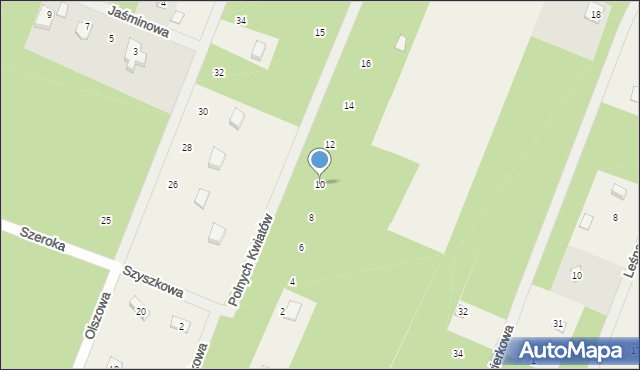 Adamów-Wieś, Polnych Kwiatów, 10, mapa Adamów-Wieś