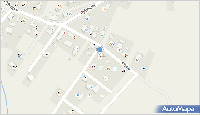 Adamowice, Polna, 13, mapa Adamowice
