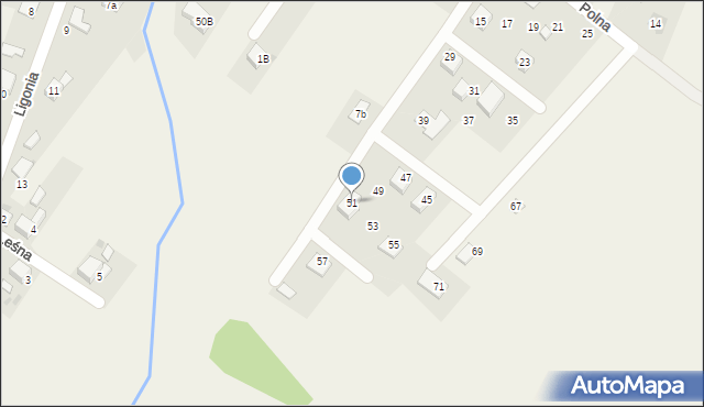 Adamowice, Polna, 51, mapa Adamowice