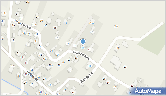 Adamowice, Poprzeczna, 19, mapa Adamowice