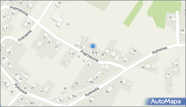 Adamowice, Poprzeczna, 5, mapa Adamowice