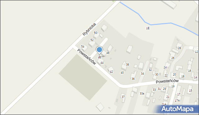 Adamowice, Powstańców, 46, mapa Adamowice