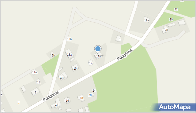 Adolfów, Podgórna, 17a, mapa Adolfów