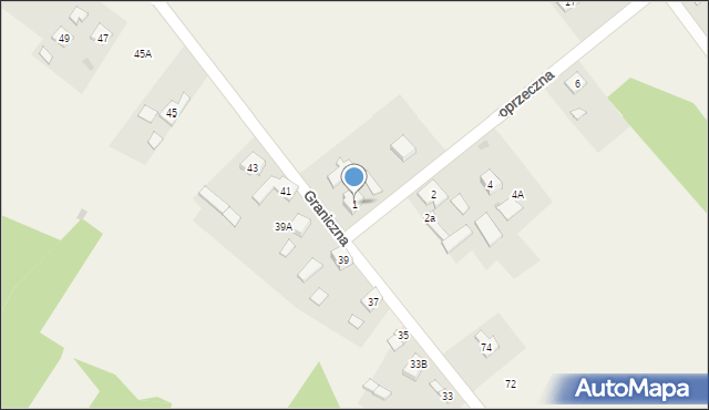 Aleksandria Druga, Poprzeczna, 1, mapa Aleksandria Druga