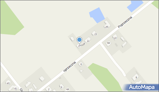 Aleksandria Druga, Poprzeczna, 17, mapa Aleksandria Druga