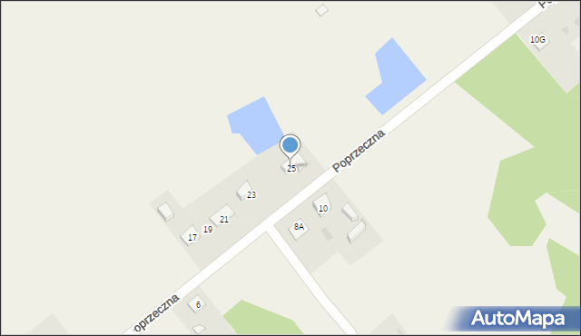 Aleksandria Druga, Poprzeczna, 25, mapa Aleksandria Druga