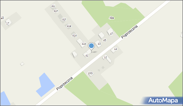 Aleksandria Druga, Poprzeczna, 41a, mapa Aleksandria Druga