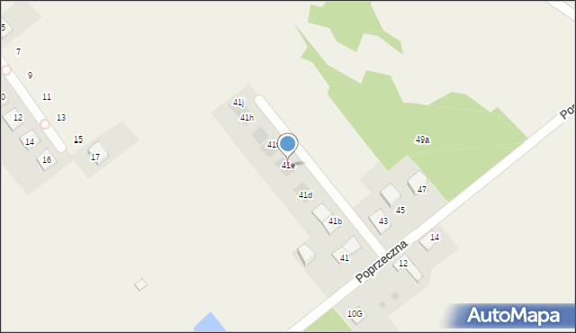 Aleksandria Druga, Poprzeczna, 41e, mapa Aleksandria Druga